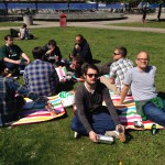 Team Data enjoying the sun in Stockholm