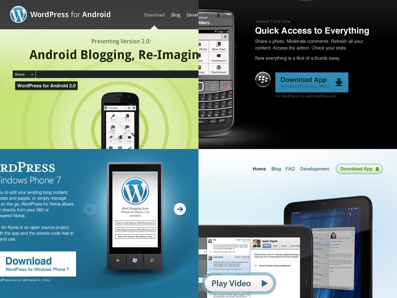 WordPress Mobile Apps Websites - Details