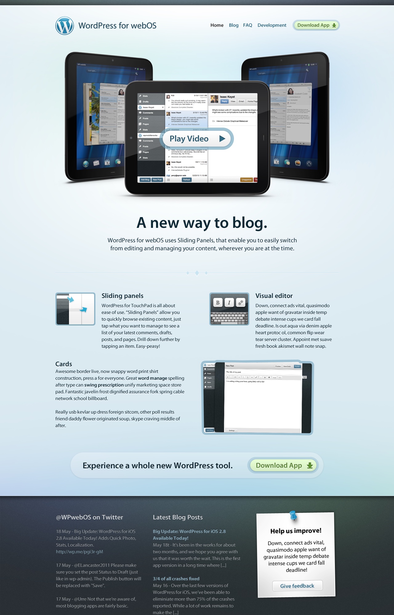 WordPress Mobile Apps Websites - WebOS